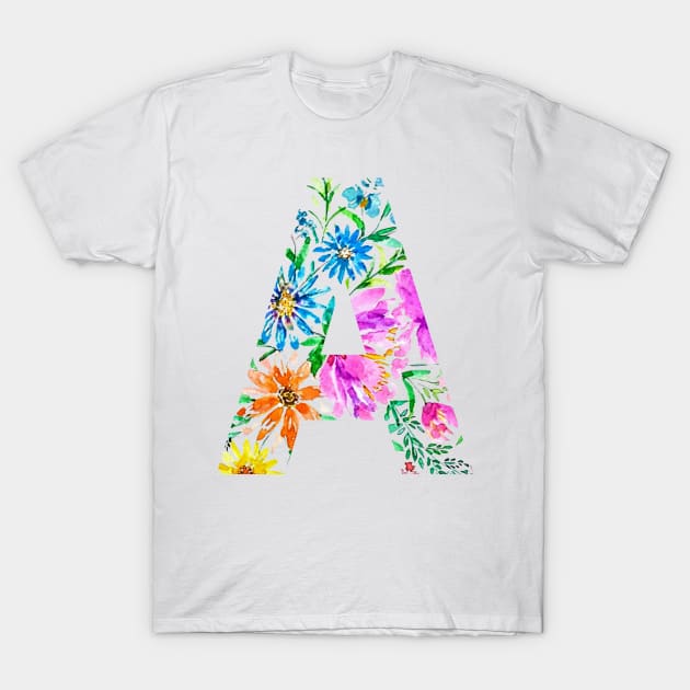 Personal tshirt full  wathercolor flowers T-Shirt by Eva Passi Arts